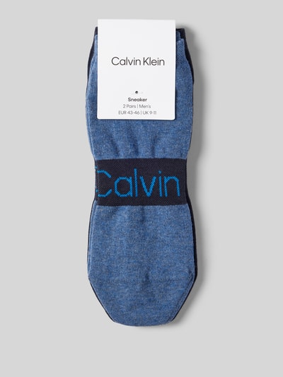 CK Calvin Klein Sokken met labelprint in een set van 2 paar Blauw gemêleerd - 3