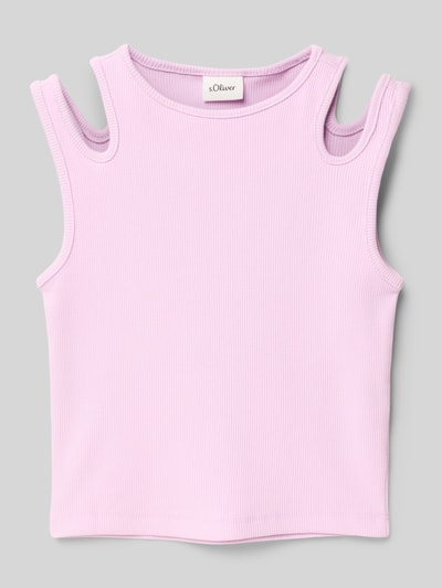 s.Oliver RED LABEL Slim Fit Tank Top mit Cut Outs Flieder 1
