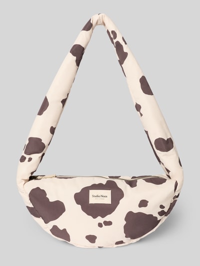 STUDIO NOOS Torba na ramię z detalem z logo Złamany biały 2