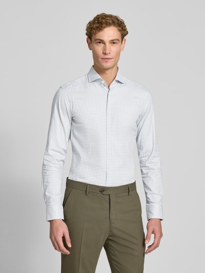 BOSS Slim fit zakelijk overhemd van katoenmix model 'H-HANK-SP' Groen - 4