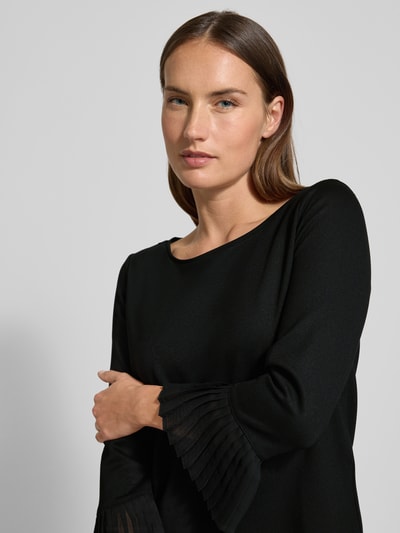 s.Oliver BLACK LABEL Bluzka z długim rękawem o kroju relaxed fit z mieszanki wiskozy Czarny 3