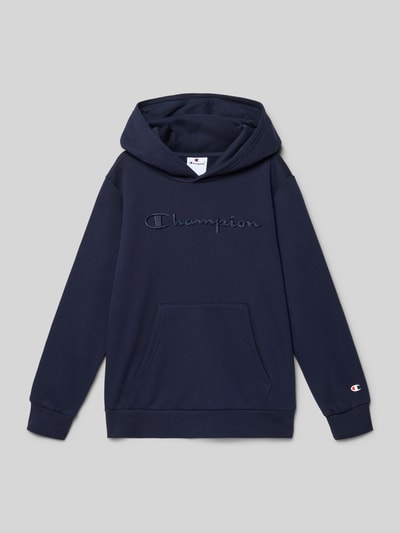 CHAMPION Regular Fit Hoodie mit Logo-Stitching Modell 'Icons' Marine 1