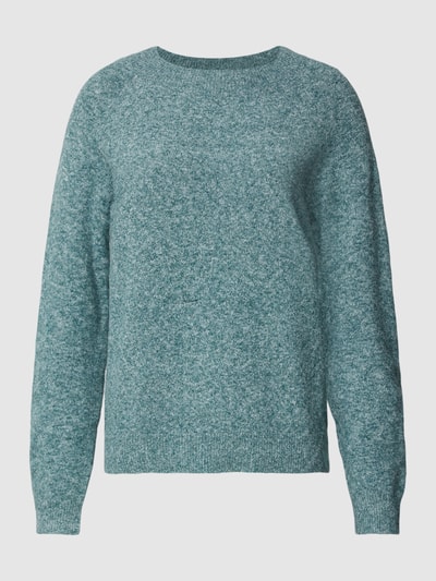 Only Korte gebreide pullover met structuurmotief, model 'MALAVI' Flessengroen gemêleerd - 2