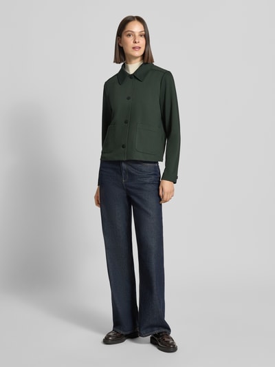 FREE/QUENT Regular fit Jack met viscose Model 'Nanni' Donkergroen - 1