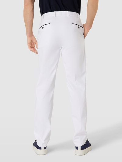 Hiltl Slim Fit Hose mit Bügelfalten Modell 'PEAKER' Weiss 5