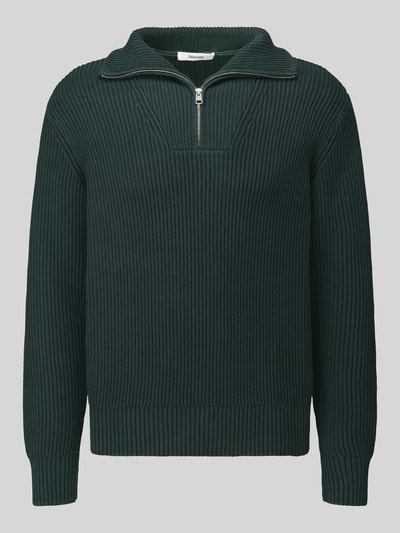 Selected Relaxed Fit Troyer aus reiner Baumwolle Modell 'DRY' Dunkelgruen 2
