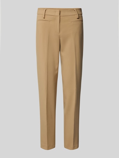 MAC Slim Fit Stoffhose mit Leistentaschen Modell 'Annalena' Beige 2