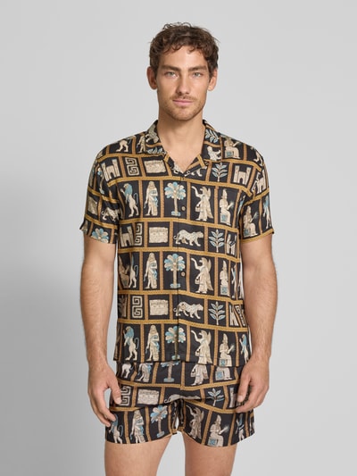 BOARDIES Regular Fit Freizeithemd mit Brusttasche Modell 'Mesopotamia' Black 4