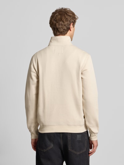 G-Star Raw Sweatshirt mit Troyer-Kragen und Logo-Stitching Offwhite 5