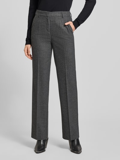 Marc O'Polo Schmale Hose aus Woll-Mix  Mittelgrau Melange 4