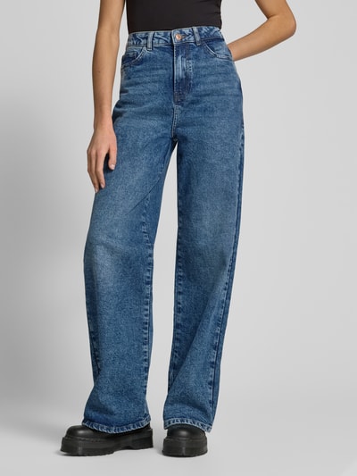 Pieces Wide Leg Jeans aus Baumwoll-Mix Modell 'SELMA' Jeansblau 4