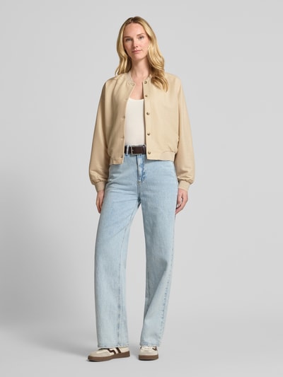 Someday Bomberjacke aus Viskose-Mix Modell 'Narlie' Sand 1