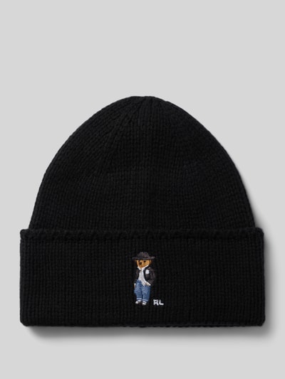 Polo Ralph Lauren Muts met geborduurd beermotief Zwart - 1