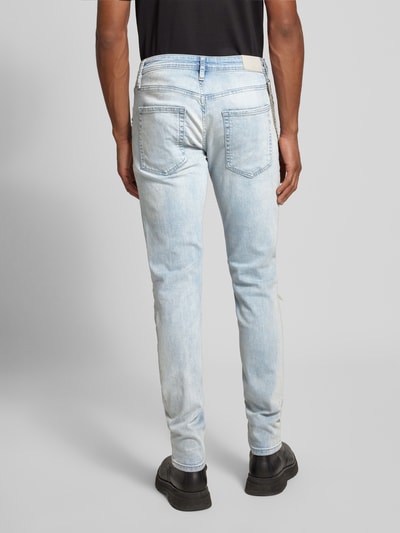 Antony Morato Tapered fit jeans in destroyed-look Jeansblauw - 5