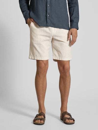 MCNEAL Shorts aus Leinen-Baumwoll-Mix mit elastischem Bund Beige 4