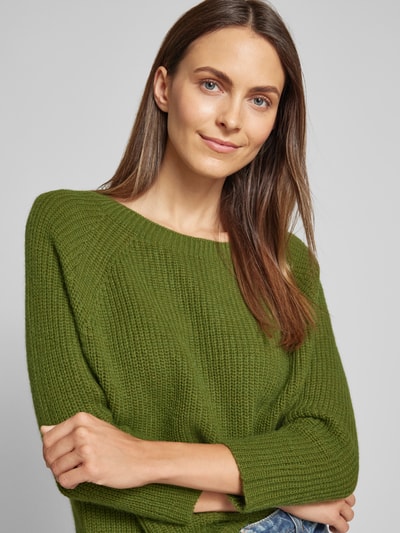 Weekend Max Mara Sweter z dzianiny z okrągłym dekoltem model ‘XENO’ Zielony 3