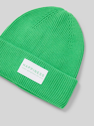 Only Beanie mit Umschlag und Label-Patch Modell 'ALPHA' Hellgruen 2