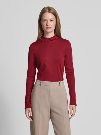 Marc Cain Regular Fit Longsleeve mit Rollkragen Bordeaux 4