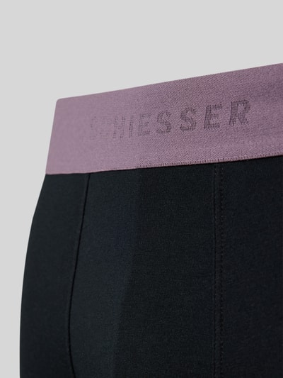 Schiesser Boxershort met elastische logoband in een set van 2 stuks Zwart - 2