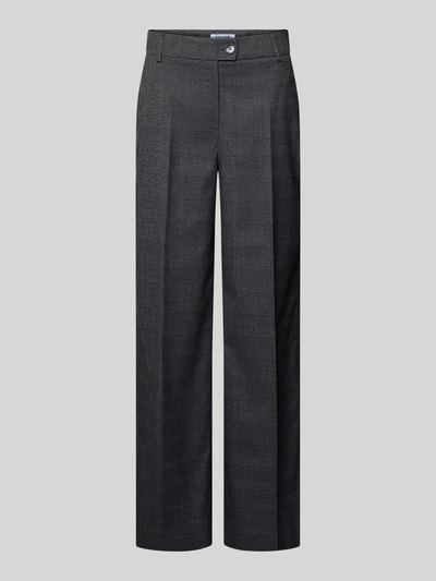 More & More Straight fit stoffen broek met viscose Antraciet - 2