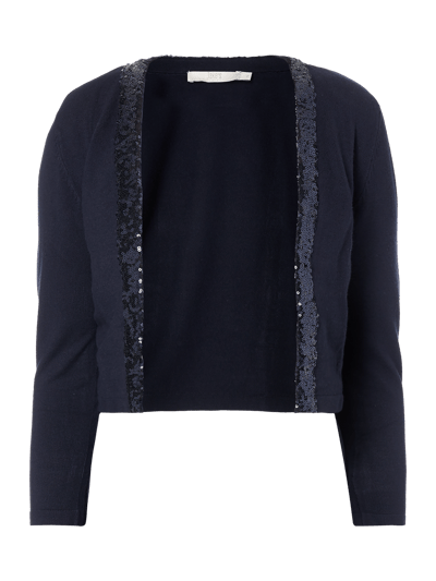 Jake*s Cocktail Bolero mit Pailletten-Besatz Marine Melange 2