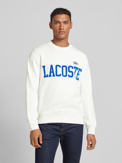 Lacoste Classic Fit Sweatshirt mit Label-Print Offwhite 4