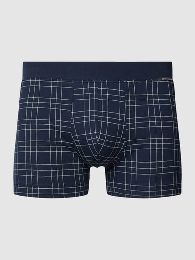 Schiesser Boxershort met elastische band, model 'FINE INTERLOCK' Donkerblauw - 1