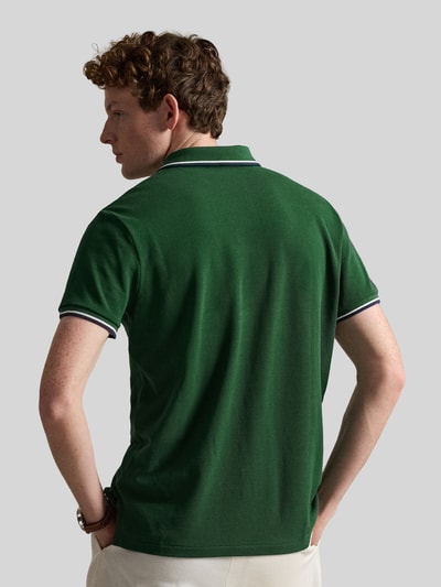 Polo Ralph Lauren Regular Fit Poloshirt aus reiner Baumwolle mit Kontraststreifen Gruen 5