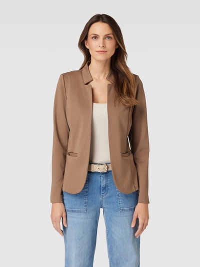 Fransa Blazer met strookzakken, model 'Cedilan' Beige - 4