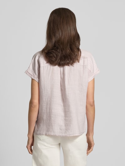 Tommy Hilfiger Relaxed fit linnen blouse met korte mouwen Roze - 5