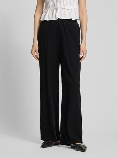 JJXX Wide Fit Stoffhose mit elastischem Bund Modell 'Poppy' Black 4