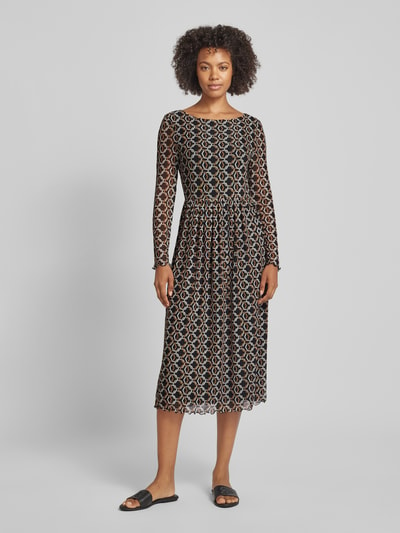 s.Oliver BLACK LABEL Midi-jurk met all-over print Camel - 4