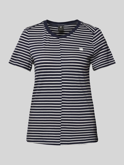 G-Star Raw T-shirt met deelnaad Marineblauw - 2