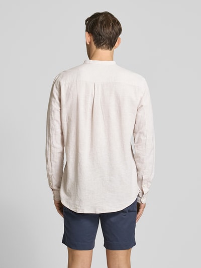 MCNEAL Regular Fit Freizeithemd aus Leinen-Baumwoll-Mix Offwhite 5