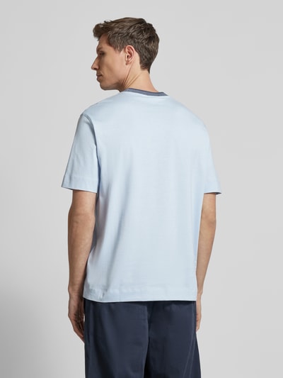 Emporio Armani T-Shirt mit Label-Stitching Hellblau 5