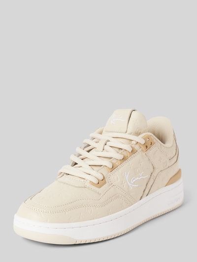 KARL KANI Sneakers van leer met labelstitching, model 'Kani 89' Beige - 1