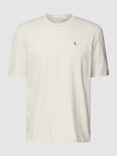 Huber Bodywear T-Shirt mit Label-Stitching Beige Melange 2