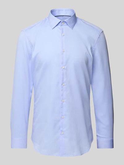 Jake*s Super Slim Fit Business-Hemd mit Knopfleiste Bleu 2