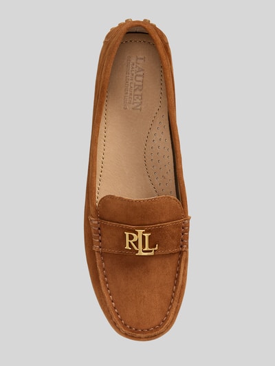 Lauren Ralph Lauren Slipper aus echtem Veloursleder Dunkelbraun 3
