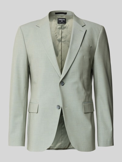 Produktfoto, Slim Fit Anzugsakko mit Pattentaschen Modell 'AIDAN3' von Strellson, melange optyka, krój slim fit, dwuszczelinowy, klapy z rewersem, zapięcie na dwa guziki, długie rękawy z ozdobnymi guzikami, kieszeń na piersi i patkowe kieszenie