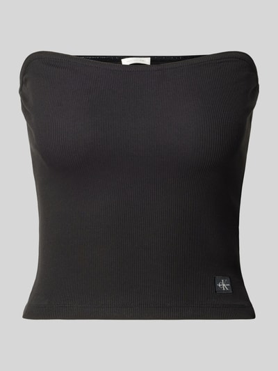 Calvin Klein Jeans Bandeautop met labeldetail Zwart - 1