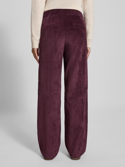 MAC Stoffen broek met Franse steekzakken, model 'Chiara' Aubergine - 5