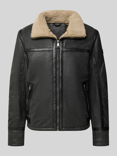 MAURITIUS Bikerjacke mit Reißverschlusstaschen Modell 'MARTICON' Anthrazit 1