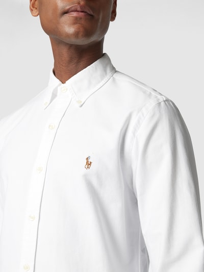 Polo Ralph Lauren Slim Fit Freizeithemd aus Oxford Weiss 3