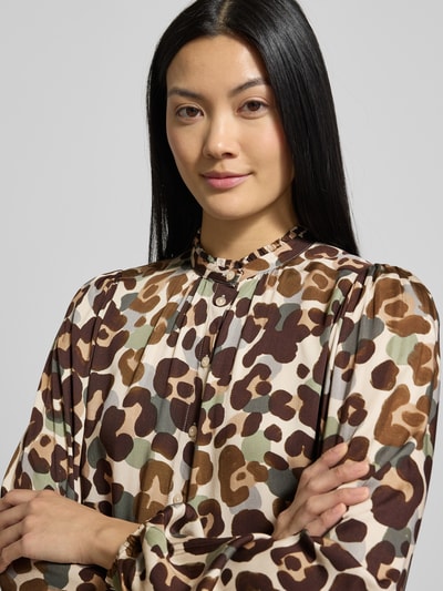 Smith and Soul Bluzka koszulowa z listwą guzikową Ciemnobrązowy 3