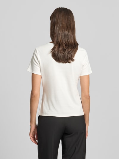 s.Oliver BLACK LABEL Regular Fit T-Shirt aus reiner Baumwolle Offwhite 5