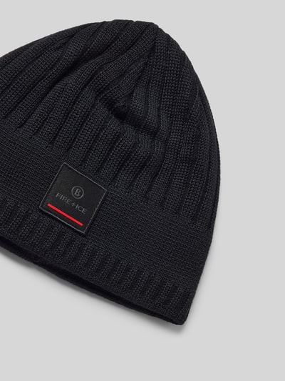 FIRE + ICE Strickmütze aus Schurwoll-Mix Modell 'EASTAN' Black 2
