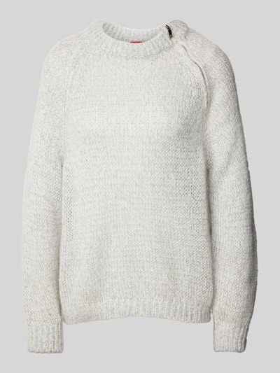 MAX&Co. Strickpullover mit Rundhalsausschnitt Modell 'PARIDE' Hellgrau 2