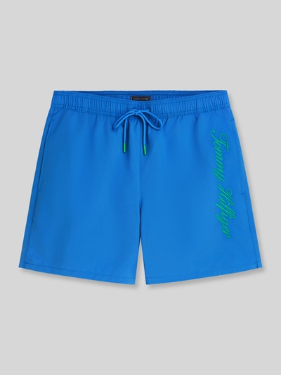 Tommy Hilfiger Szorty kąpielowe w kroju regular fit z naszywanym logo Królewski niebieski 2