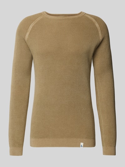 Colours & Sons Gebreide pullover met ribboorden Beige - 2